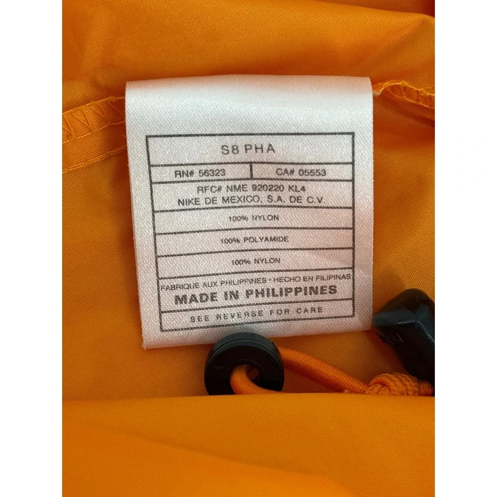 Nike Vintage Air Anorak Windbreaker XL Nylon Orange Center Swoosh TN Vols 90s